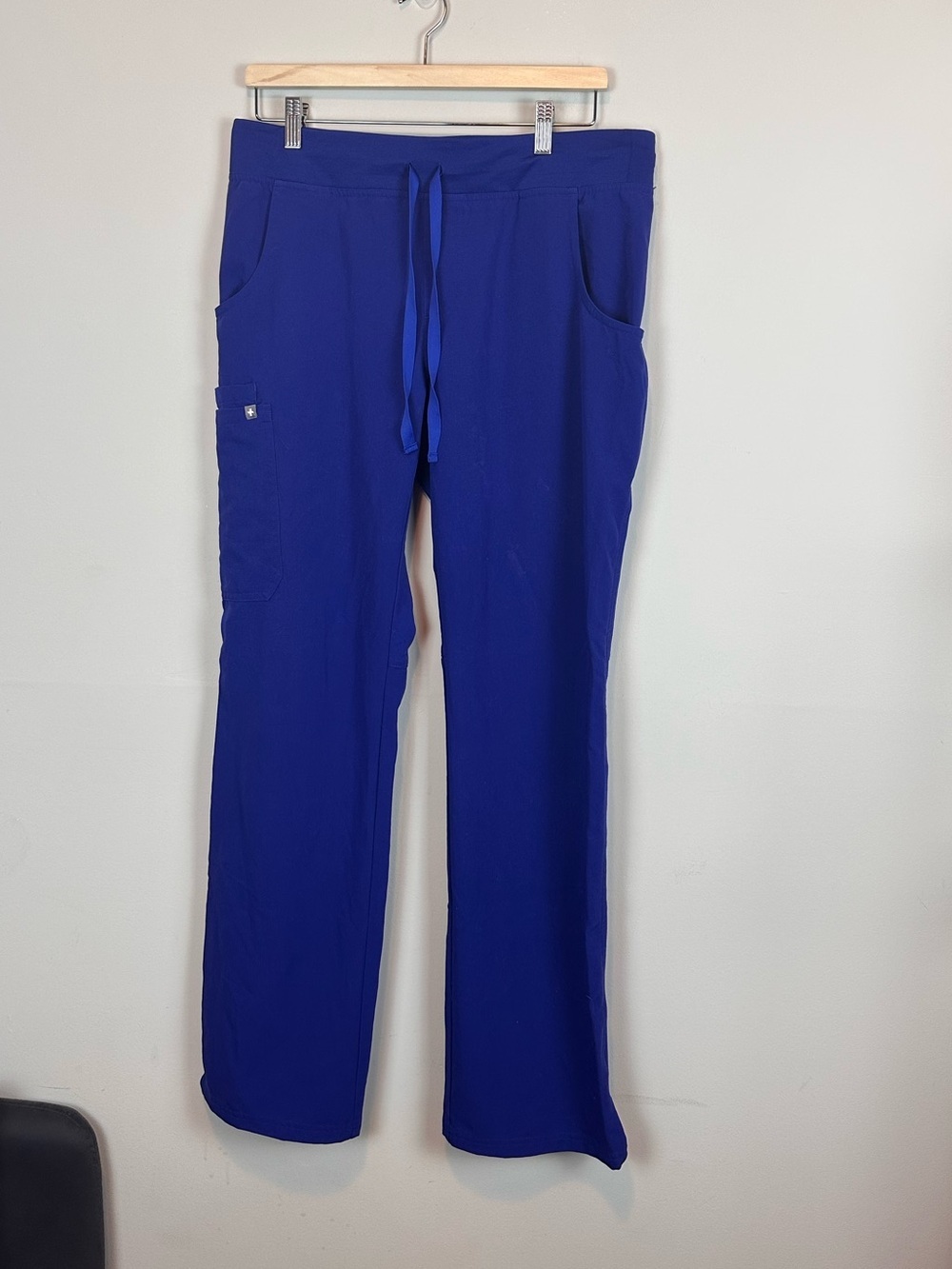 FIGS Kade Cargo Scrub Pants M Tall Royal Blue Straight Leg T21004T
